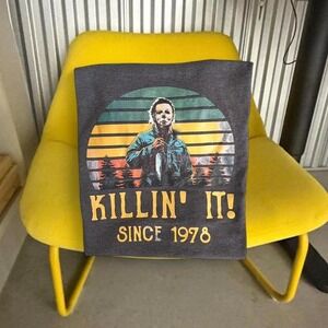 Michael Myers Killing  it Since 1978 Graphic Grey Cotton T-shirt